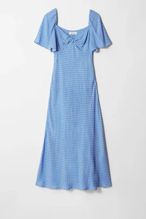 H&M Abito midi con maniche svolazzanti