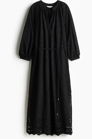H&M Abito in sangallo con cintura da annodare