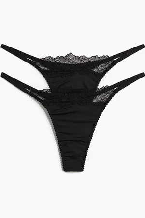 H&M Tanga-perizoma in microfibra e pizzo 2 pezzi