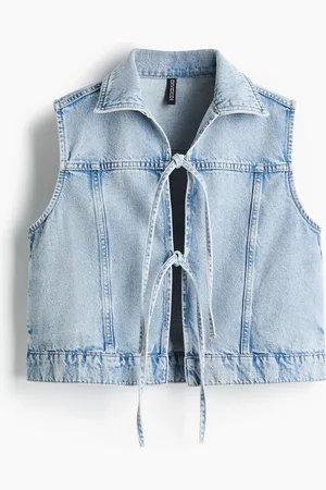 H&M Gilet in denim con laccetti da annodare