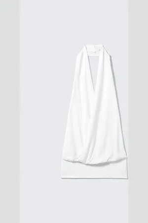 H&M Top drappeggiato con scollo all