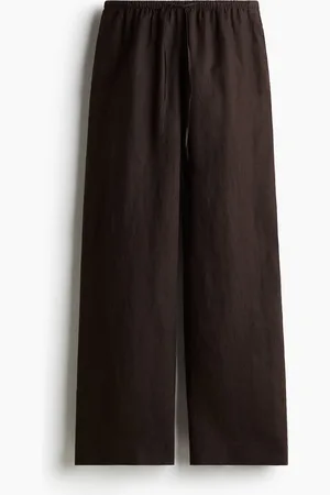 H&M Pantaloni in lino con coulisse