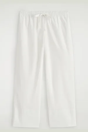 H&M DRAWSTRING COTTON TROUSERS