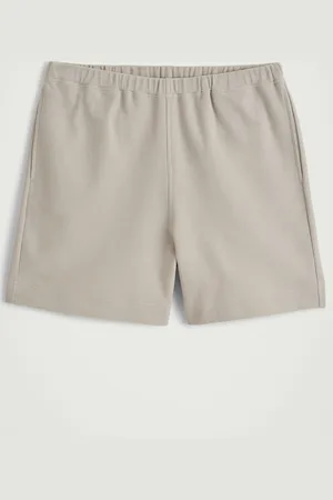 H&M TEXTURED COTTON-JERSEY SHORTS