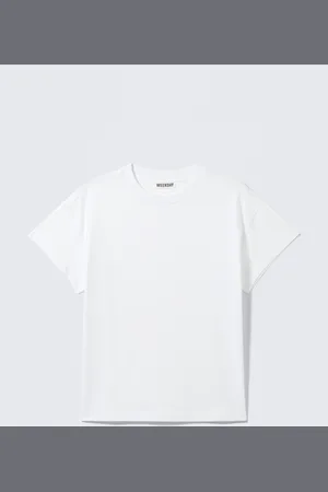H&M T-shirt boxy in cotone con maniche ad aletta