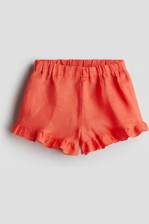 H&M Shorts in lino con bordo a volant