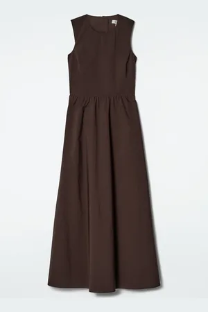 H&M ABITO MIDI IN COTONE CON CUT-OUT SULLA SCHIENA
