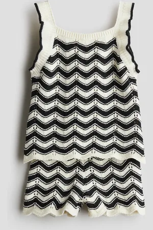 H&M Set 2 pezzi in maglia traforata di cotone