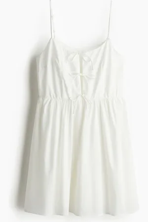H&M Abito in popeline con laccetti