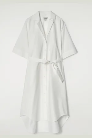 H&M CHEMISIER MIDI A MANICHE CORTE CON CINTURA