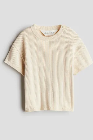 H&M T-shirt in maglia a coste