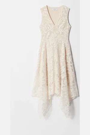 H&M Abito midi in pizzo con scollo a V