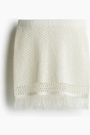 H&M Gonna a frange in maglia traforata