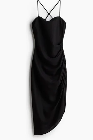 H&M Abito drappeggiato in misto lino