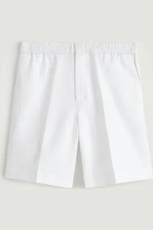 H&M ELASTICATED LINEN SHORTS