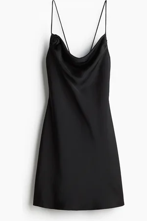 H&M Abito a sottoveste in satin con laccetti