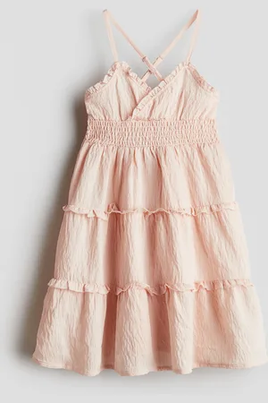H&M Abito con bordi a volant e smock