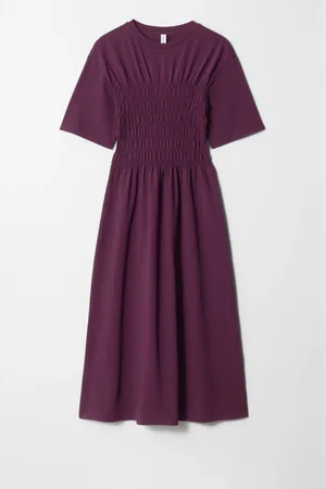 H&M Abito midi con lavorazione smock