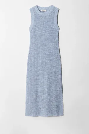 H&M Sleeveless Silk-Blend Midi Dress