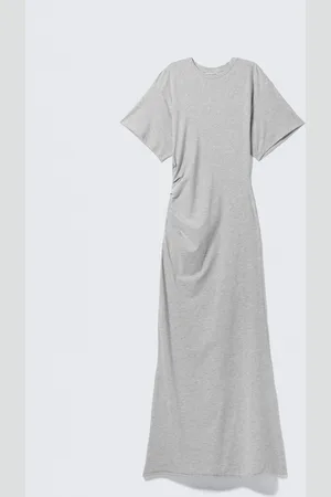 H&M Maxi abito arricciato a maniche corte