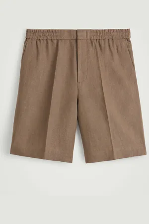 H&M ELASTICATED LINEN SHORTS