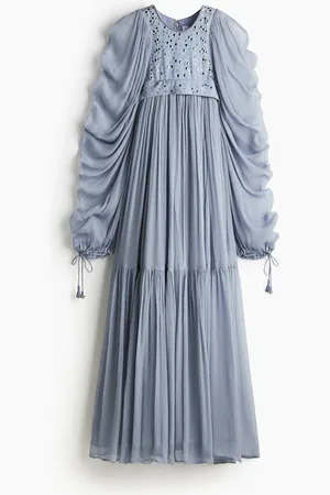 H&M Abito in chiffon con strass