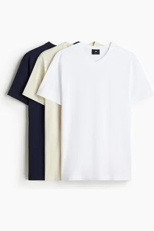 H&M T-shirt scollo a V Slim Fit 3 pezzi