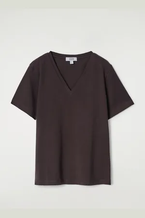 H&M T-SHIRT IN COTONE CON SCOLLO A V
