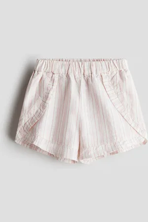 H&M Shorts in misto lino con volant