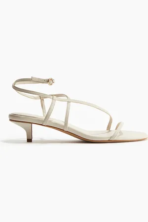H&M Sandali in pelle con tacco a rocchetto