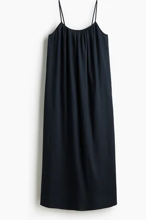 H&M Abito in misto lino con spalline sottili