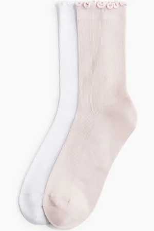 H&M Calze sportive con bordo a overlock 2 paia