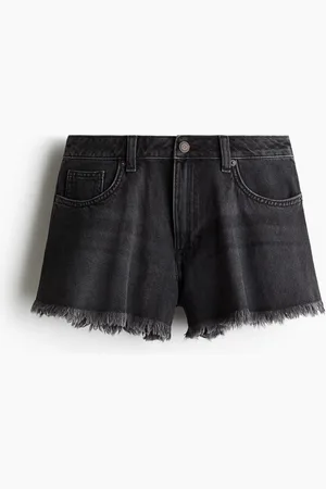 H&M Shorts in denim sfrangiati