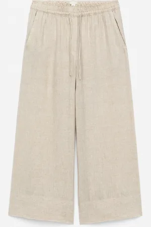 H&M Cropped Linen Trousers