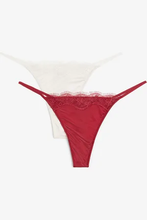 H&M Thong 2 pezzi con bordi in pizzo