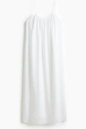 H&M Abito in misto lino con spalline sottili