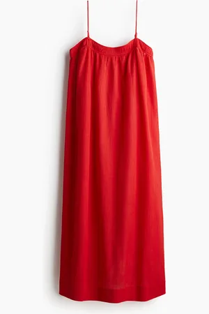 H&M Abito goffrato con spalline sottili