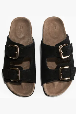 H&M Sandali slip-on in pelle scamosciata