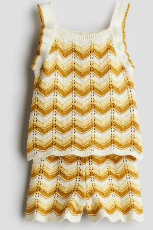H&M Set 2 pezzi in maglia traforata di cotone