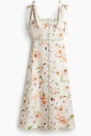 H&M Abito in cotone con spalline da annodare