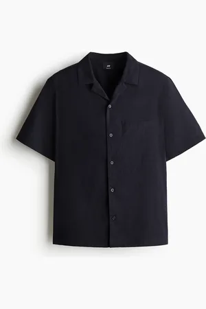 H&M Camicia in misto lino a maniche corte Regular Fit