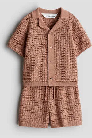 H&M Set 2 pezzi in maglia di cotone traforata