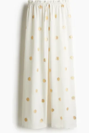 H&M Pantaloni in jersey goffrato con coulisse