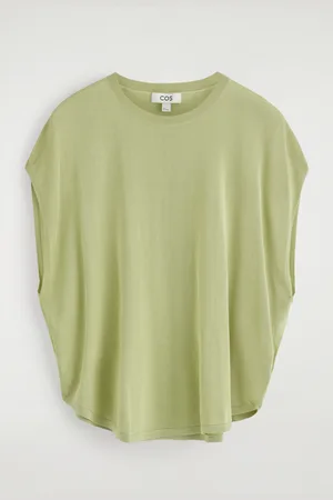 H&M T-SHIRT IN MAGLIA CON ORLO CURVO