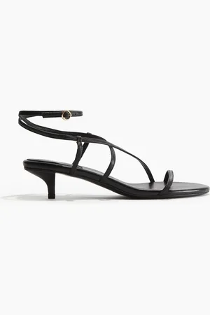H&M Sandali in pelle con tacco a rocchetto