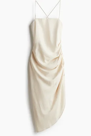 H&M Abito drappeggiato in misto lino