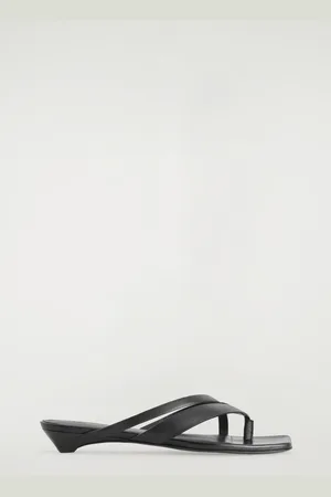 H&M CROSSOVER-STRAP KITTEN-HEEL SANDALS