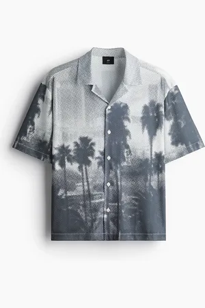 H&M Camicia bowling Loose Fit in mesh