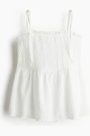 H&M Top con smock e spalline sottili