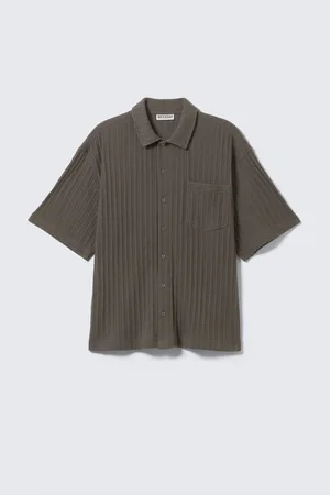 H&M Camicia in maglia con bottoni a maniche corte